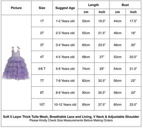 img 3 attached to Champagne Flower Strap Tiered Dresses for Girls' Clothing in Dresses