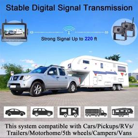 img 2 attached to 📷 Yakry Y28: Беспроводная система резервной камеры HD 1080P | 2 задние видеокамеры для домов на колесах | 7-дюймовый монитор DVR | Легкая установка для RV с предустановленной проводкой Furrion