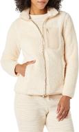π§₯ stay stylish and cozy in the amazon essentials women's sherpa long sleeve mock neck full-zip jacket with woven trim logo