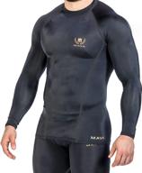 🏋️ mava sports compression long sleeve top for men: the ultimate baselayer for fitness, running, and gym workout логотип