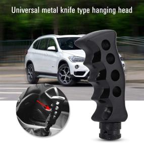 img 2 attached to 🔫 Universal Car Shift Knob: Manual & Automatic Gun Grip Knife Handle Gear Shifter Knob (Black) - with Adapter Screws & Spanner
