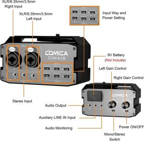 img 3 attached to Комика CVM-AX3 XLR аудио-микшер адаптер предусилитель с режимом реального времени - два порта XLR/3,5 мм/6,35 мм для фотокамер Canon Nikon Sony Panasonic и видеокамер