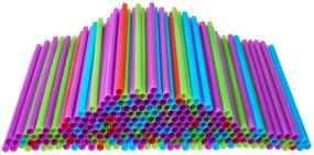 img 4 attached to 🥤 DuraHome BPA-Free Multicolored Plastic Drinking Straws - 250 Count, 8.25" Long – Disposable & Assorted Colors – 250 Pack