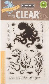 img 2 attached to 🐙 Color Layering Octopus Clear Stamps by Hero Arts CM104: Dive into Creative Brilliance!