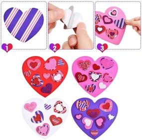 img 1 attached to 💌 Valentine's Day Foam Hearts Sticker Kit - 376 Pieces: Includes 360 Colorful Glitter Self-Adhesive Heart Foam Stickers and 16 Large Foam Hearts for DIY Crafts, Weddings, and Celebrations