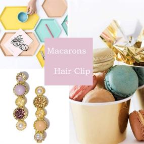 img 1 attached to 20 Pcs Macaron Hair Clips for Women - Stylish Acrylic Pearl Hair Accessories for Girls & Women, Handmade Hair Pins for Party & Wedding