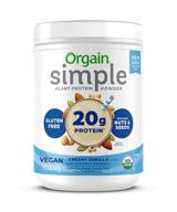 🌱 orgain simple organic vanilla plant protein powder - 20g of protein, vegan, fewer ingredients, dairy & gluten free, no stevia, kosher, non-gmo, 1.25 lb (packaging may vary) logo