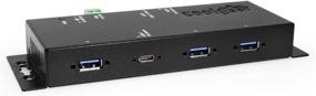 img 3 attached to Enhanced Coolgear USB-C 4-Port Hub with Power Delivery & 15KV ESD Surge Protection USB 3.2 Gen1