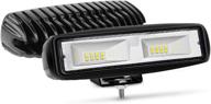 🔦 nilight 15021f-b led light bar 2pcs 6 inch 48w flood driving fog light off road lights boat lights suv jeep lamp, led work light with 2-year warranty logo