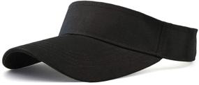 img 4 attached to 🧢 Versatile HH HOFNEN Sports Sun Visor Hats: Adjustable Cotton Twill Caps for Men & Women