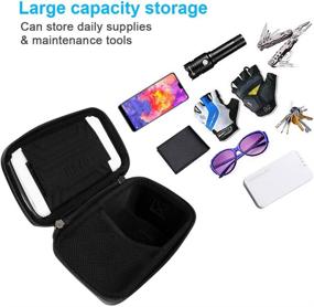 img 1 attached to 🚴 Waterproof Bicycle Top Tube Cycling Phone Mount Bag - Bike Front Frame Pack with Touch Screen Sun Visor & Large Capacity Phone Case for Cellphone Below 6.5’’ - Compatible with iPhone 7, 8 Plus, XS Max