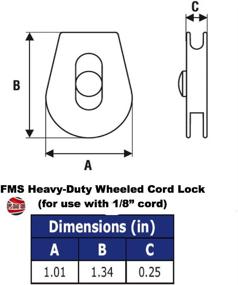 img 1 attached to 🔒 Wheeled Cord Lock Stopper: Multi-purpose Cord Locks for Drawstrings, Paracord, Bags, Luggage, Shoes, Clothing, Twine & More