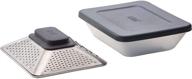 🧀 efficient multipurpose grater: joseph joseph prism box grater with container and lid in sleek gray design logo