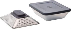 img 4 attached to 🧀 Efficient Multipurpose Grater: Joseph Joseph Prism Box Grater with Container and Lid in Sleek Gray Design