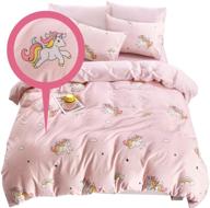 🦄 ella &amp; kay unicorn duvet cover set/unicorn kids bedding/ 100% cotton twin zipper bedding/girl's reversible comforter cover/ 3 piece twin duvet cover set. logo