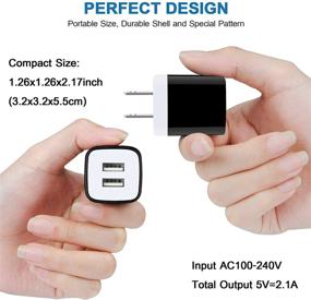 img 3 attached to 🔌 2-Pack USB C Charger Block with Dual USB Ports for LG K51 Stylo 6 5 4, Samsung Galaxy A20 M31 Prime A22 5G M42 5G A42 A32 A12 A01 A10e A11 A21 - Includes 3ft and 6ft USBC Cords