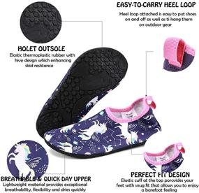 img 2 attached to 👣 HIITAVE Kids Water Shoes: Non-Slip Quick Dry Swim Aqua Socks for Boys & Girls Toddler - Ideal Barefoot Beach & Pool Footwear