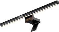 💡 tomons led desk lamp for e-reading, eye-friendly computer monitor light with touch slide control, flexible tripod fixture, three color temperatures, adjustable brightness steplessly logo