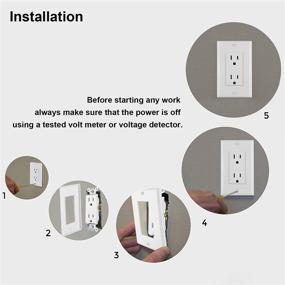 img 2 attached to 🔌 20 Pack of BESTTEN 15A Decorator Wall Receptacle Outlet with Wallplate - Non-Tamper-Resistant, UL Listed in White