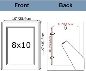 img 2 attached to 🖼️ ZBEIVAN 8x10 Picture Frames 3-Pack - Sparkling Glass Silver Glitter Mirrored Edge - Vertical & Horizontal - Desk/Tabletop Standing - 10x8 Photo Frame