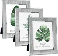 🖼️ zbeivan 8x10 picture frames 3-pack - sparkling glass silver glitter mirrored edge - vertical & horizontal - desk/tabletop standing - 10x8 photo frame логотип