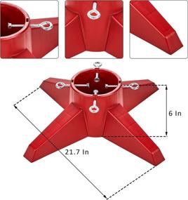 img 3 attached to 🎄 Blissun Christmas Tree Stand: Sturdy Xmas Tree Base & Holder - Ideal for Real Trees (Red)
