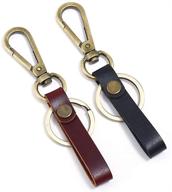leather wristlet keychain organizer holder logo