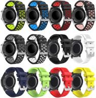 🌟 premium soft silicone sport bands - compatible with samsung galaxy watch 3 45mm, gear s3, and galaxy watch 46mm - breathable replacement straps for men and women logo