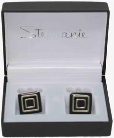 img 1 attached to Stephanie Imports Platinum Plated Silver Cufflinks Men's Accessories