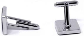 img 3 attached to Stephanie Imports Platinum Plated Silver Cufflinks Men's Accessories