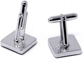 img 2 attached to Stephanie Imports Platinum Plated Silver Cufflinks Men's Accessories