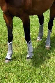 img 3 attached to Harrison Howard Horse Fly Boots - 🐎 Set of Four Leg Guards for Optimal Protection