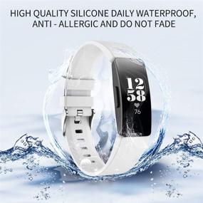 img 1 attached to 👟 Silicone Sports Replacement Wristband for Fitbit Inspire HR/Fitbit Inspire/Fitbit Ace 2 - Water Resistant Fitness Straps in Multiple Colors, Suitable for Women and Men in Different Sizes