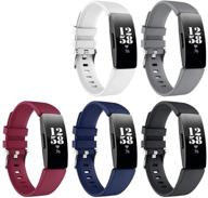 👟 silicone sports replacement wristband for fitbit inspire hr/fitbit inspire/fitbit ace 2 - water resistant fitness straps in multiple colors, suitable for women and men in different sizes logo