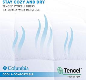 img 1 attached to 🌬️ Columbia Cooling Comforter | Full/Queen Size | 300 Thread Count Moisture Wicking Lyocell Shell | Eco-Friendly Polyester Fiber Fill from Recycled Bottles