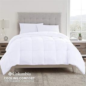 img 3 attached to 🌬️ Columbia Cooling Comforter | Full/Queen Size | 300 Thread Count Moisture Wicking Lyocell Shell | Eco-Friendly Polyester Fiber Fill from Recycled Bottles