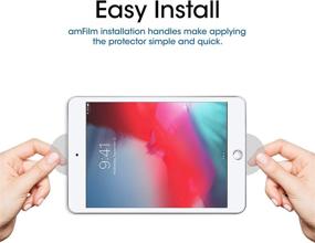 img 2 attached to 🔒 Premium amFilm Glass Screen Protector for iPad Mini 5 (2019) and iPad Mini 4 - Ultimate Protection with Tempered Glass