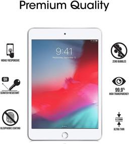 img 1 attached to 🔒 Premium amFilm Glass Screen Protector for iPad Mini 5 (2019) and iPad Mini 4 - Ultimate Protection with Tempered Glass