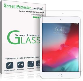 img 4 attached to 🔒 Premium amFilm Glass Screen Protector for iPad Mini 5 (2019) and iPad Mini 4 - Ultimate Protection with Tempered Glass