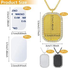 img 3 attached to 📿 Stylish 9-Piece Sublimation Necklaces Set: Heat Transfer Blank Necklace & Sheets for Women with High Temperature Glue