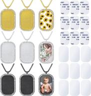 📿 stylish 9-piece sublimation necklaces set: heat transfer blank necklace & sheets for women with high temperature glue logo