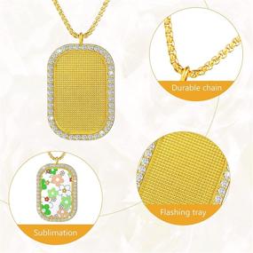 img 2 attached to 📿 Stylish 9-Piece Sublimation Necklaces Set: Heat Transfer Blank Necklace & Sheets for Women with High Temperature Glue