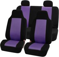 fh group fb102purple114-avc fb102purple114 classic full set high back cloth seat covers in purple/black - universal fit for most cars, trucks, suvs, vans logo