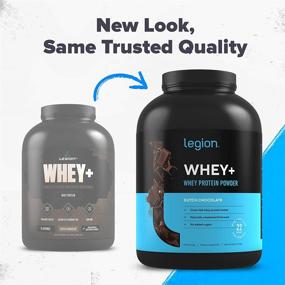 img 3 attached to 🏋️ Белок сыворотки Legion Whey+ Whey Isolate: кормленая травой, низким содержанием углеводов, низким содержанием калорий, без ГМО, без лактозы, без глютена, без сахара. Идеально подходит для похудения и бодибилдинга! (5 фунтов, шоколад)