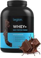 🏋️ белок сыворотки legion whey+ whey isolate: кормленая травой, низким содержанием углеводов, низким содержанием калорий, без гмо, без лактозы, без глютена, без сахара. идеально подходит для похудения и бодибилдинга! (5 фунтов, шоколад) логотип