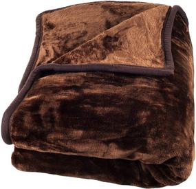 img 3 attached to 🛋️ Luxurious and Cozy: Lavish Home Coffee Solid Soft Heavy Thick Plush Mink Blanket, 8 Pound