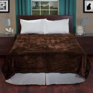 🛋️ luxurious and cozy: lavish home coffee solid soft heavy thick plush mink blanket, 8 pound logo