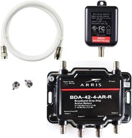 img 1 attached to 📡 Arris 4-Port Cable, Modem, TV, OTA, Satellite HDTV Amplifier Splitter Signal Booster with Active Return Coax Cable Package - Enhanced for SEO