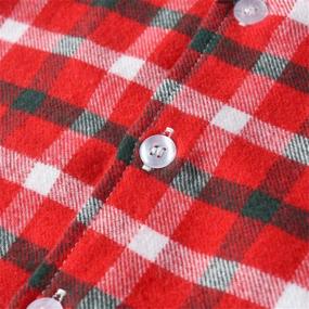 img 1 attached to 👶 Schbbbta Kids Plaid Cotton Pajama, Button Down Christmas PJs for Girls and Boys, 6 Months - 14 Years