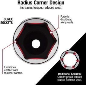 img 2 attached to 💡 Sunex 884505: гнездо для свечи зажигания с расширенной длиной 3/8 дюйма привода, 9/16 дюйма, из хромолибдена.